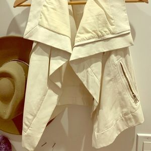 Rick Owens white leather vest